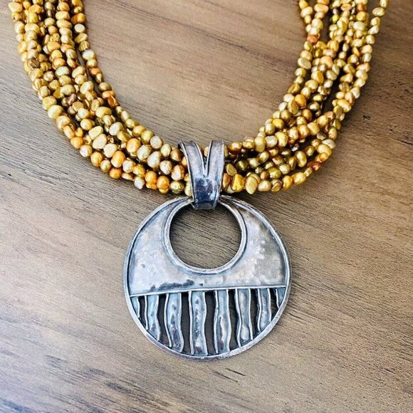 Silpada 2 pc. Copper Freshwater Pearl Necklace and 925 Silver Pendant - Picture 6 of 8